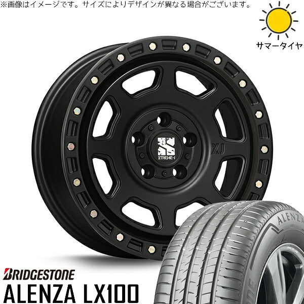 ブリヂストン アレンザ LX100 215/70R16 ＋ エクストリームJ XJ07 サテンブラック 16インチ 7J +35 5H114.3P サマー・ホイール4本セット。1枚目。