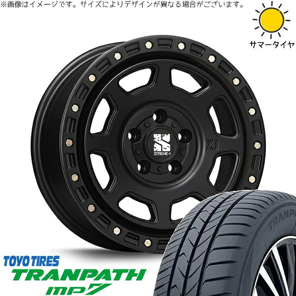 トーヨータイヤ トランパス MP7 205/65R16 ＋ エクストリームJ XJ07 サテンブラック 16インチ 7J +35 5H114.3P サマー・ホイール4本セット。1枚目。