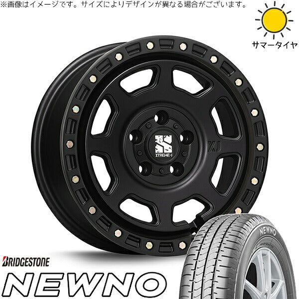 ブリヂストン ニューノ 215/65R16 ＋ エクストリームJ XJ07 サテンブラック 16インチ 7J +35 5H114.3P サマー・ホイール4本セット。1枚目。