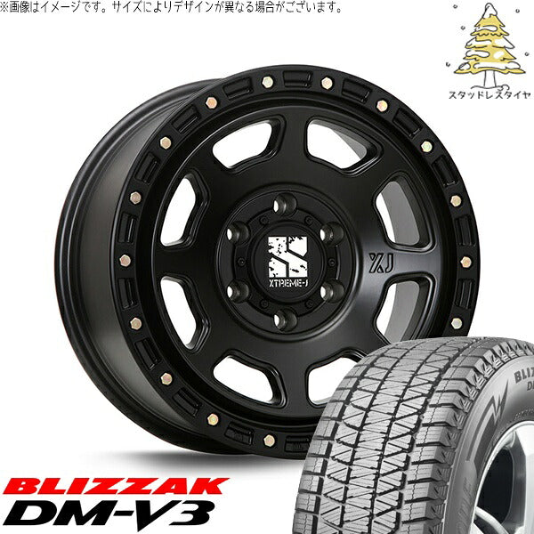ブリヂストン ブリザック DM-V3 (BLIZZAK DM-V3) 215/70R16 ＋ エクストリームJ XJ07 サテンブラック 16インチ 6.5J +38 6H139.7P スタッドレス・ホイール4本セット。1枚目。