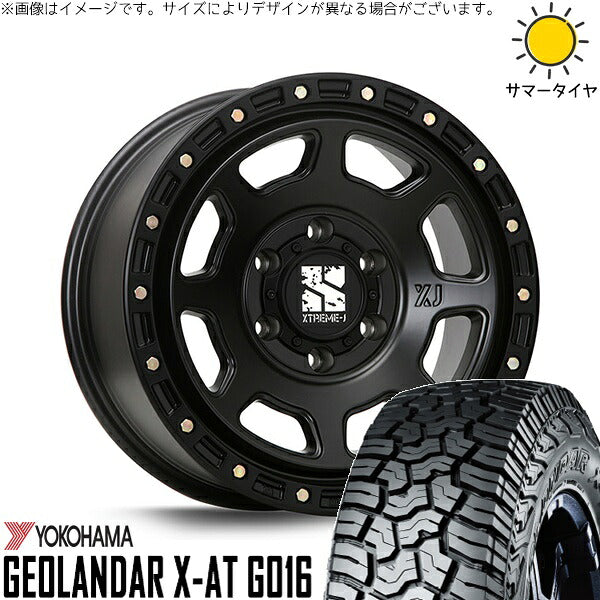 ヨコハマタイヤ ジオランダー X-AT G016 215/70R16 ＋ エクストリームJ XJ07 サテンブラック 16インチ 6.5J +38 6H139.7P サマー・ホイール4本セット。1枚目。