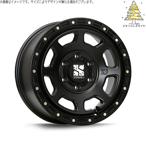 輸入スタッドレスタイヤ（銘柄指定不可） 215/65R16 ＋ エクストリームJ XJ07 サテンブラック 16インチ 6.5J +38 6H139.7P ホイール4本セット。1枚目。