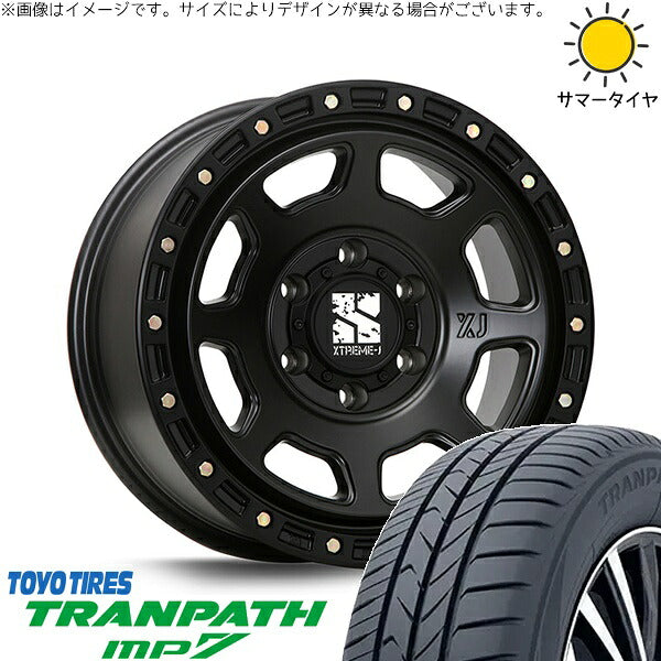 トーヨータイヤ トランパス MP7 215/65R16 ＋ エクストリームJ XJ07 サテンブラック 16インチ 6.5J +38 6H139.7P サマー・ホイール4本セット。1枚目。