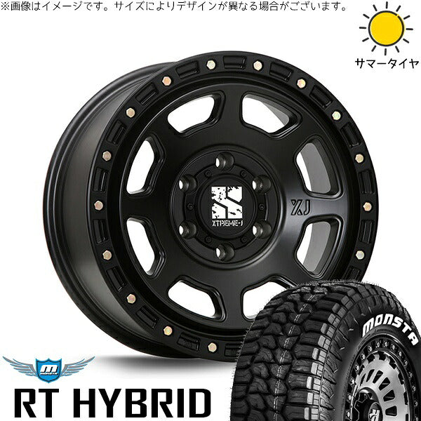 モンスタタイヤ RT ハイブリッド 265/70R17 ＋ エクストリームJ XJ07 サテンブラック 17インチ 8J +20 6H139.7P サマー・ホイール4本セット。1枚目。