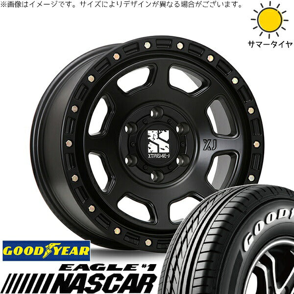 グッドイヤー イーグル ナスカー 215/65R16 ＋ エクストリームJ XJ07 サテンブラック 16インチ 6.5J +38 6H139.7P サマー・ホイール4本セット。1枚目。