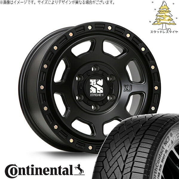 コンチネンタル ノースコンタクト NC7 265/65R17 ＋ エクストリームJ XJ07 サテンブラック 17インチ 8J +20 6H139.7P スタッドレス・ホイール4本セット。1枚目。