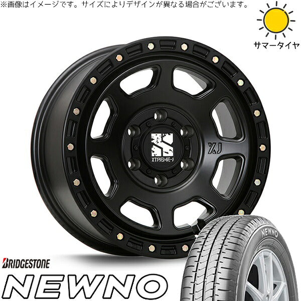 ブリヂストン ニューノ 215/65R16 ＋ エクストリームJ XJ07 サテンブラック 16インチ 6.5J +38 6H139.7P サマー・ホイール4本セット。1枚目。