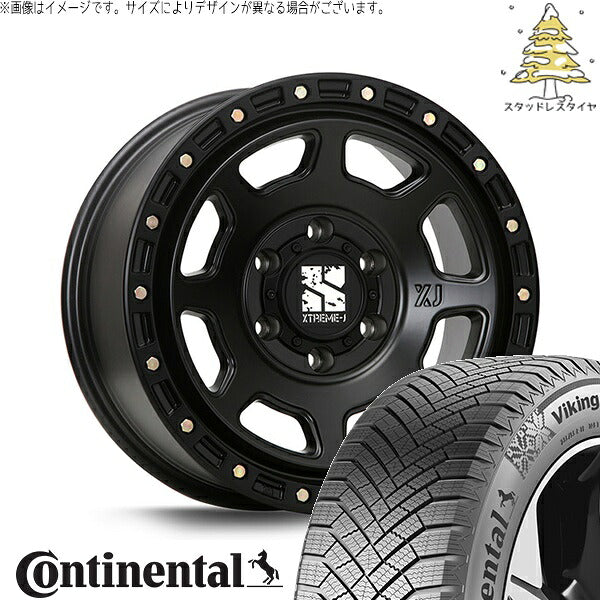 コンチネンタル バイキングコンタクト8 265/70R17 ＋ エクストリームJ XJ07 サテンブラック 17インチ 8J +20 6H139.7P スタッドレス・ホイール4本セット。1枚目。