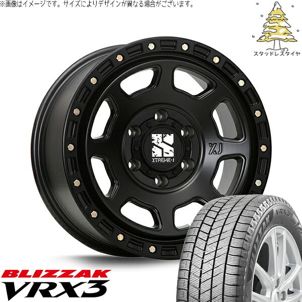 ブリヂストン ブリザック VRX3 215/70R16 ＋ エクストリームJ XJ07 サテンブラック 16インチ 6.5J +38 6H139.7P スタッドレス・ホイール4本セット。1枚目。