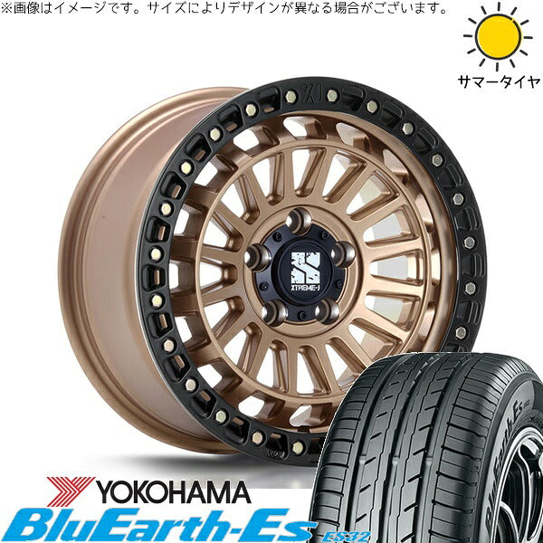 ヨコハマタイヤ ブルーアース ES32 225/50R18 ＋ XTREME-J XJ08 マットブロンズ/ブラックリム 18インチ 8J +40 5H114.3P サマー・ホイール4本セット。1枚目。