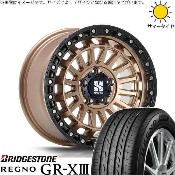 ブリヂストン レグノ GR-X3 225/45R18 ＋ XTREME-J XJ08 マットブロンズ/ブラックリム 18インチ 8J +40 5H114.3P サマー・ホイール4本セット。1枚目。