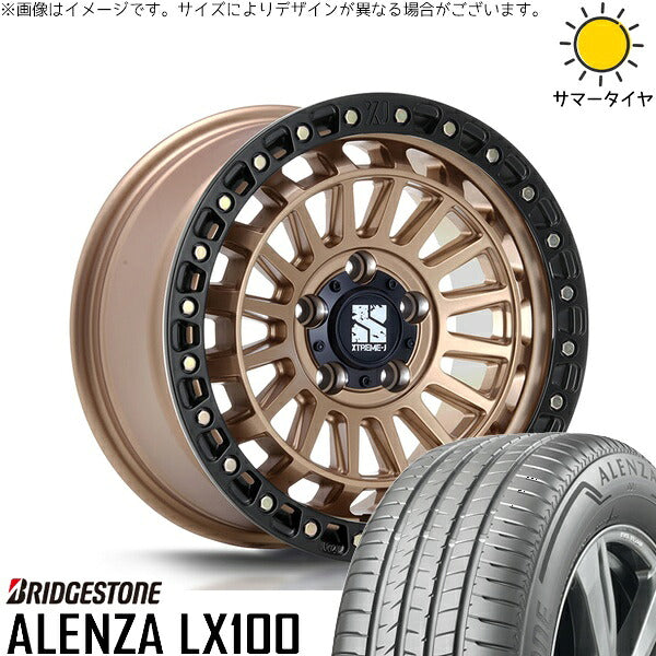 ブリヂストン アレンザ LX100 225/50R18 ＋ XTREME-J XJ08 マットブロンズ/ブラックリム 18インチ 8J +40 5H114.3P サマー・ホイール4本セット。1枚目。