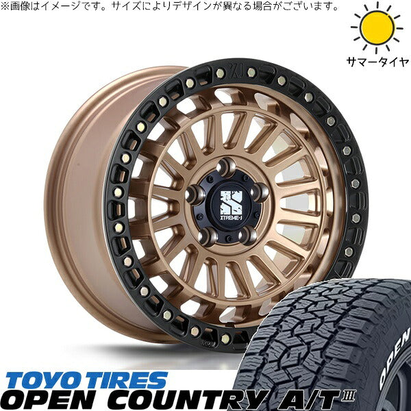 トーヨータイヤ オープンカントリー A/T3 225/70R16 ＋ XTREME-J XJ08 マットブロンズ/ブラックリム 16インチ 7J +35 5H114.3P サマー・ホイール4本セット。1枚目。
