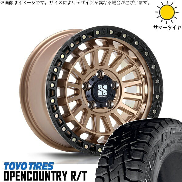 トーヨータイヤ オープンカントリー R/T 215/70R16 ＋ XTREME-J XJ08 マットブロンズ/ブラックリム 16インチ 7J +35 5H114.3P サマー・ホイール4本セット。1枚目。