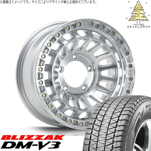 ブリヂストン ブリザック DM-V3 225/70R16 ＋ XTREME-J XJ08 グロスマシンド 16インチ 5.5J +20 5H139.7P スタッドレス・ホイール4本セット。1枚目。