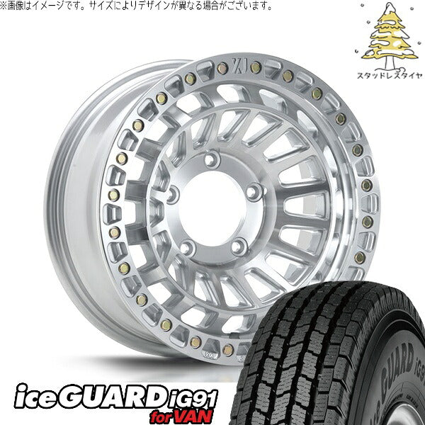 ヨコハマタイヤ アイスガード91 (iceGUARD91 IG91) 225/75R16 ＋ エクストリームJ XJ08 グロスマシンド 16インチ 5.5J +20 5H139.7P スタッドレス・ホイール4本セット。1枚目。