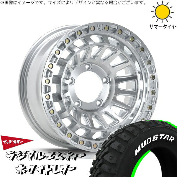 マッドスター ラジアル M/T (RADIAL M/T) 215/70R16 ＋ エクストリームJ XJ08 グロスマシンド 16インチ 5.5J +20 5H139.7P サマー・ホイール4本セット。1枚目。