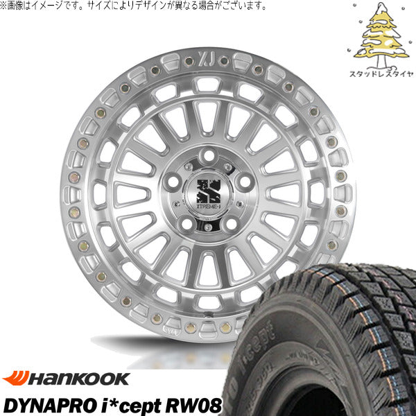 ハンコック ダイナプロ アイセプト RW08 175/80R16 ＋ エクストリームJ XJ08 グロスマシンド 16インチ 5.5J +20 5H139.7P スタッドレス・ホイール4本セット。1枚目。