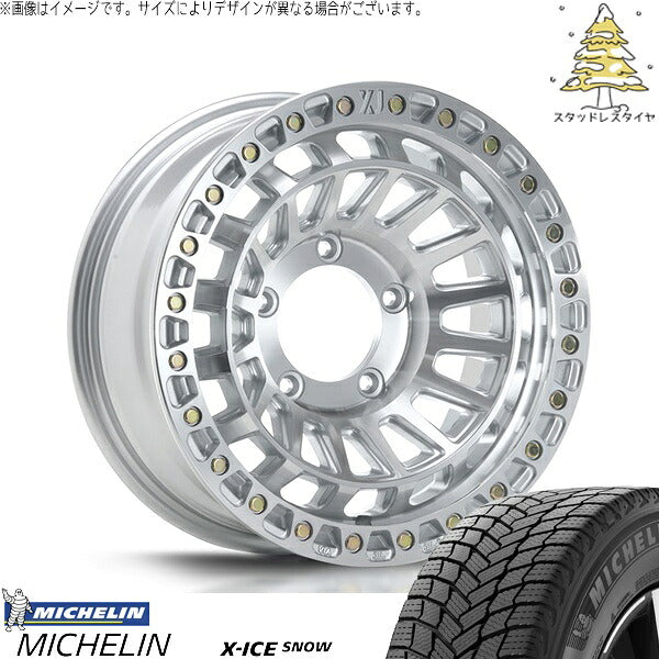 ミシュラン エックスアイス スノー 215/70R16 ＋ XTREME-J XJ08 グロスマシンド 16インチ 6J -5 5H139.7P スタッドレス・ホイール4本セット。1枚目。