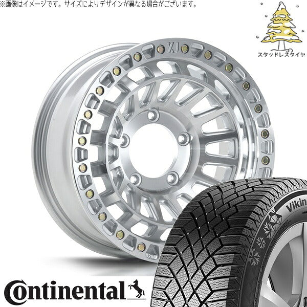 コンチネンタル バイキングコンタクト7 215/70R16 ＋ XTREME-J XJ08 グロスマシンド 16インチ 6J -5 5H139.7P スタッドレス・ホイール4本セット。1枚目。