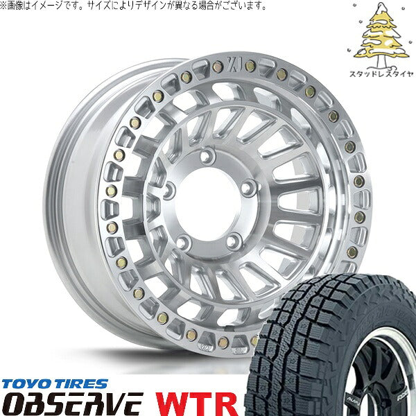 トーヨータイヤ オブザーブ W/T-R (OBSERVE WTR) 185/85R16 ＋ エクストリームJ XJ08 グロスマシンド 16インチ 5.5J +20 5H139.7P スタッドレス・ホイール4本セット。1枚目。