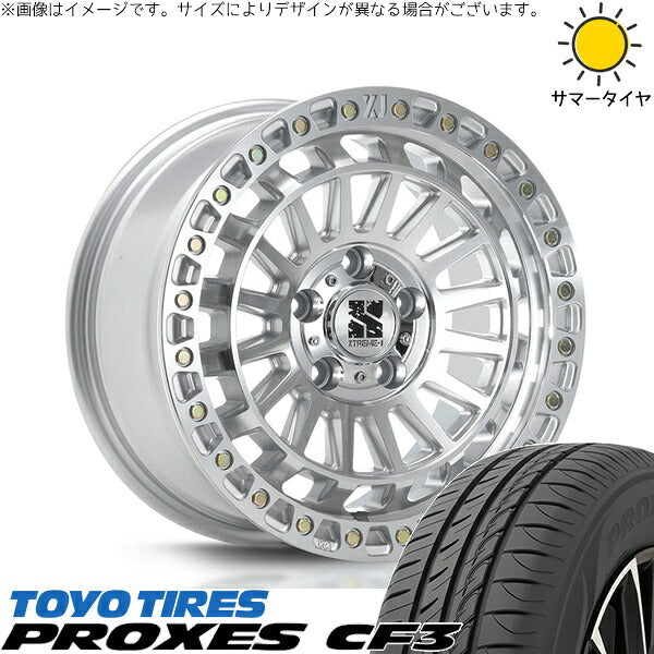 トーヨータイヤ プロクセス CF3 215/50R17 ＋ XTREME-J XJ08 グロスマシンド 17インチ 7.5J +42 5H114.3P サマー・ホイール4本セット。1枚目。