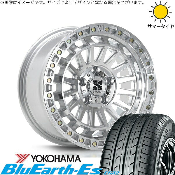 ヨコハマタイヤ ブルーアース ES32 215/40R17 ＋ XTREME-J XJ08 グロスマシンド 17インチ 7.5J +42 5H114.3P サマー・ホイール4本セット。1枚目。