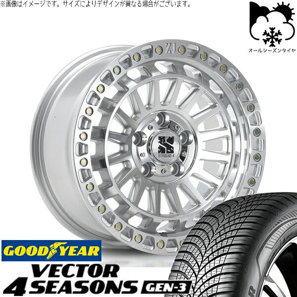 グッドイヤー ベクター4シーズンズ GEN-3 215/65R16 ＋ XTREME-J XJ08 グロスマシンド 16インチ 7J +35 5H114.3P オールシーズン・ホイール4本セット。1枚目。
