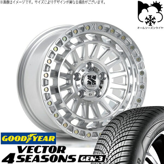 グッドイヤー ベクター4シーズンズ GEN-3 215/65R16 ＋ XTREME-J XJ08 グロスマシンド 16インチ 7J +35 5H114.3P オールシーズン・ホイール4本セット。1枚目。