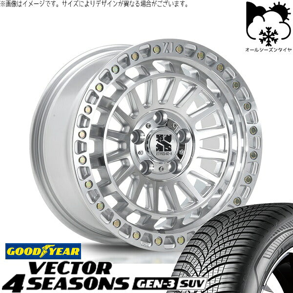 グッドイヤー ベクター4シーズンズ GEN-3 SUV 235/60R18 ＋ XTREME-J XJ08 グロスマシンド 18インチ 8J +40 5H114.3P オールシーズン・ホイール4本セット。1枚目。