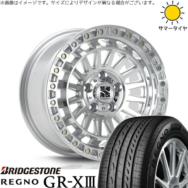 ブリヂストン レグノ GR-X3 225/55R17 ＋ XTREME-J XJ08 グロスマシンド 17インチ 7.5J +42 5H114.3P サマー・ホイール4本セット。1枚目。