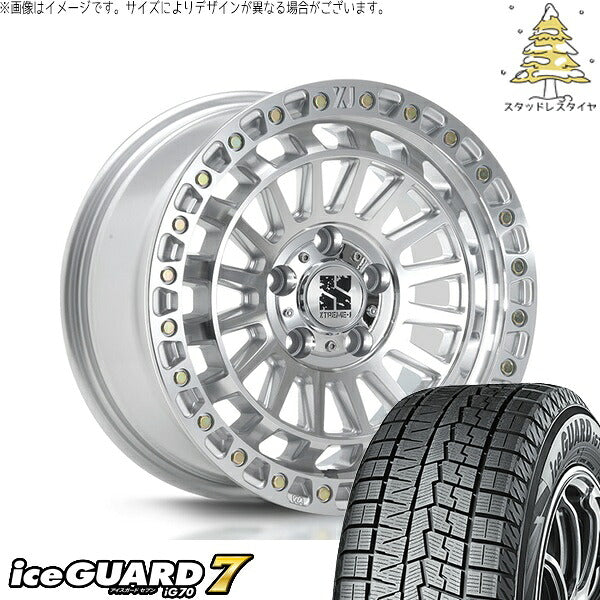 ヨコハマタイヤ アイスガードセブン IG70 235/60R18 ＋ XTREME-J XJ08 グロスマシンド 18インチ 8J +40 5H114.3P スタッドレス・ホイール4本セット。1枚目。