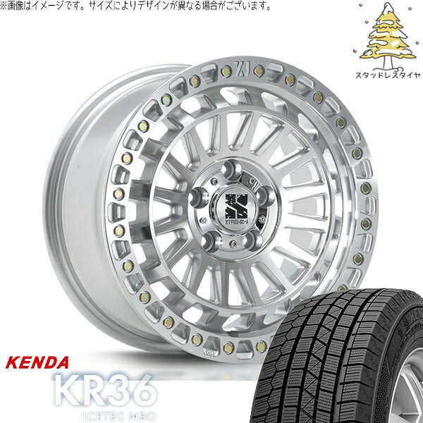 ケンダ アイステックネオ KR36 215/55R17 ＋ XTREME-J XJ08 グロスマシンド 17インチ 7.5J +42 5H114.3P スタッドレス・ホイール4本セット。1枚目。