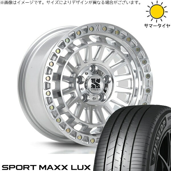 ダンロップ スポーツマックス LUX 235/45R17 ＋ XTREME-J XJ08 グロスマシンド 17インチ 7.5J +42 5H114.3P サマー・ホイール4本セット。1枚目。