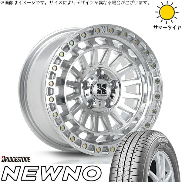 ブリヂストン ニューノ 215/50R17 ＋ XTREME-J XJ08 グロスマシンド 17インチ 7.5J +42 5H114.3P サマー・ホイール4本セット。1枚目。