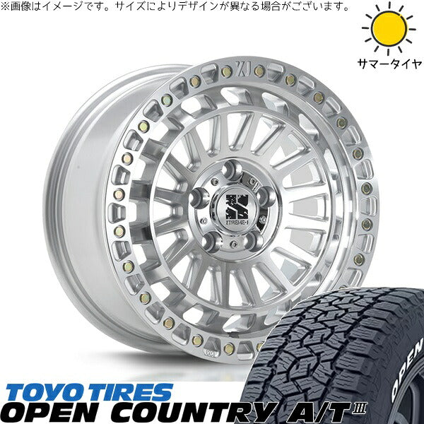 トーヨータイヤ オープンカントリー A/T3 225/70R16 ＋ XTREME-J XJ08 グロスマシンド 16インチ 7J +35 5H114.3P サマー・ホイール4本セット。1枚目。