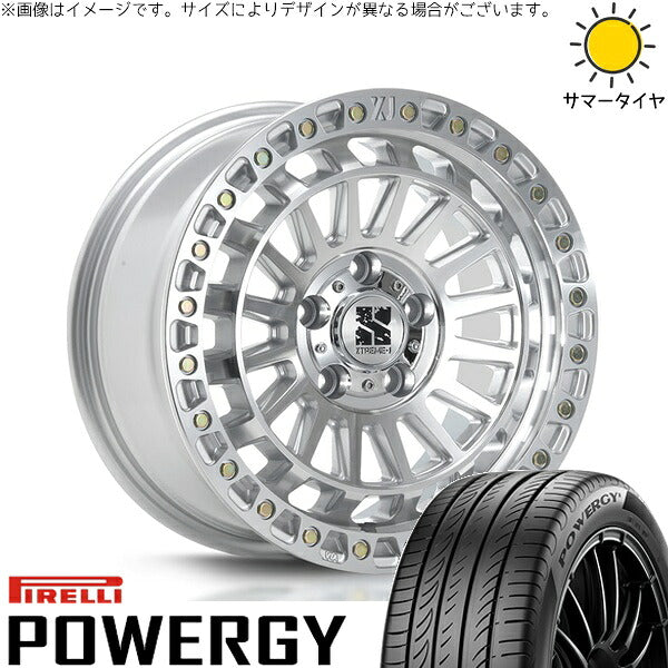 ピレリ パワジー 225/40R18 ＋ XTREME-J XJ08 グロスマシンド 18インチ 8J +40 5H114.3P サマー・ホイール4本セット。1枚目。