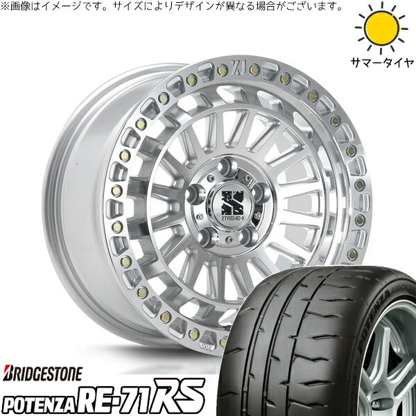 ブリヂストン ポテンザ RE71-RS 215/45R17 ＋ XTREME-J XJ08 グロスマシンド 17インチ 7.5J +42 5H114.3P サマー・ホイール4本セット。1枚目。