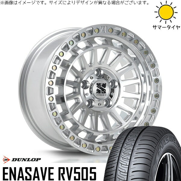 ダンロップ エナセーブ RV505 235/55R18 ＋ XTREME-J XJ08 グロスマシンド 18インチ 8J +40 5H114.3P サマー・ホイール4本セット。1枚目。