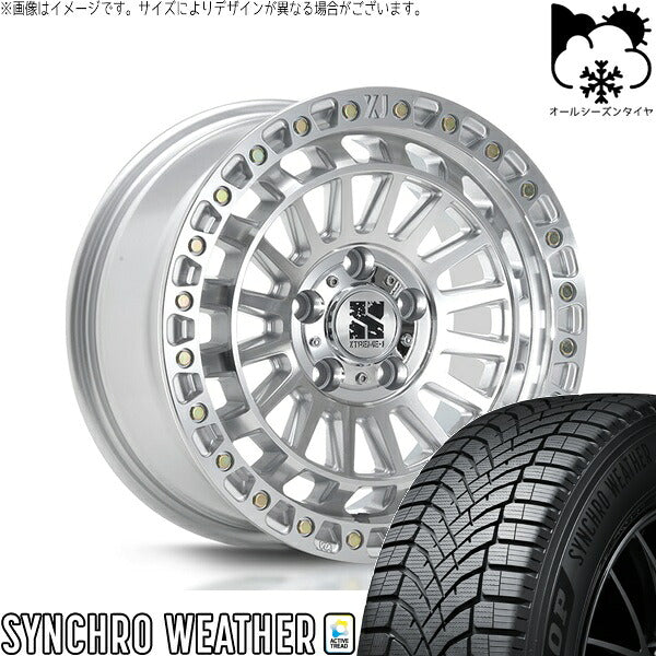 ダンロップ シンクロウェザー 215/65R16 ＋ XTREME-J XJ08 グロスマシンド 16インチ 7J +35 5H114.3P オールシーズン・ホイール4本セット。1枚目。
