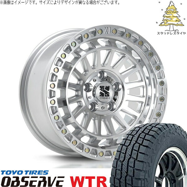トーヨータイヤ オブザーブ W/T-R 235/70R16 ＋ XTREME-J XJ08 グロスマシンド 16インチ 7J +35 5H114.3P スタッドレス・ホイール4本セット。1枚目。