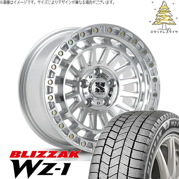 ブリヂストン ブリザック WZ-1 (BLIZZAK WZ-1) 235/60R18 ＋ エクストリームJ XJ08 グロスマシンド 18インチ 8J +40 5H114.3P スタッドレス・ホイール4本セット。1枚目。