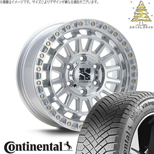 コンチネンタル バイキングコンタクト8 265/70R17 ＋ XTREME-J XJ08 グロスマシンド 17インチ 8J +50 6H139.7P スタッドレス・ホイール4本セット。1枚目。