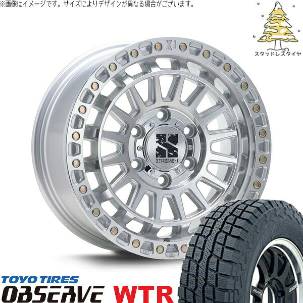 トーヨータイヤ オブザーブ W/T-R 285/70R17 ＋ XTREME-J XJ08 グロスマシンド 17インチ 8J +50 6H139.7P スタッドレス・ホイール4本セット。1枚目。