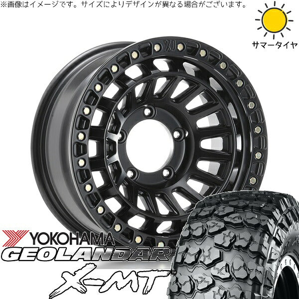 ヨコハマタイヤ ジオランダー M/T G003 7.00R16 ＋ XTREME-J XJ08 サテンブラック 16インチ 5.5J +20 5H139.7P サマー・ホイール4本セット。1枚目。