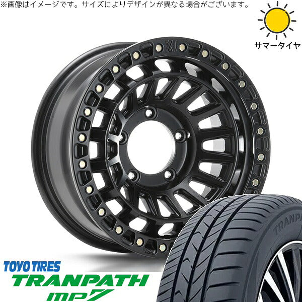トーヨータイヤ トランパス MP7 215/70R16 ＋ XTREME-J XJ08 サテンブラック 16インチ 5.5J +20 5H139.7P サマー・ホイール4本セット。1枚目。