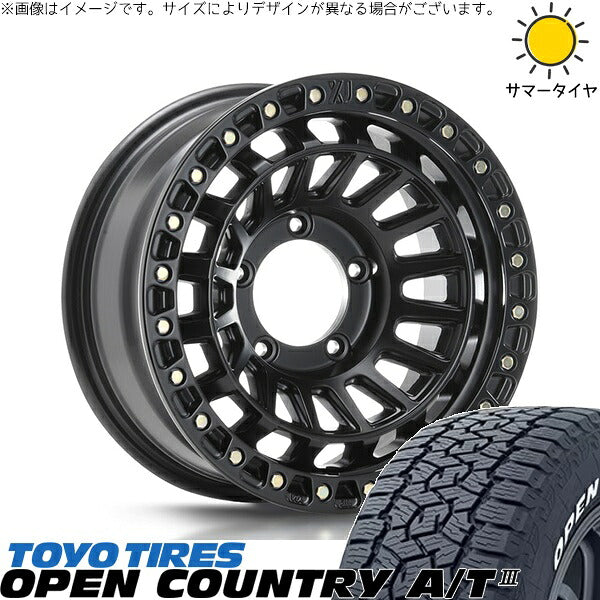 トーヨータイヤ オープンカントリー A/T3 175/80R16 ＋ XTREME-J XJ08 サテンブラック 16インチ 5.5J +20 5H139.7P サマー・ホイール4本セット。1枚目。
