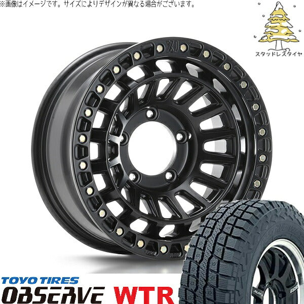 トーヨータイヤ オブザーブ W/T-R 225/70R16 ＋ XTREME-J XJ08 サテンブラック 16インチ 5.5J +20 5H139.7P スタッドレス・ホイール4本セット。1枚目。
