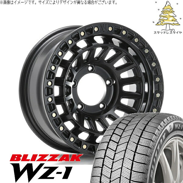 ブリヂストン ブリザック WZ-1 215/70R16 ＋ XTREME-J XJ08 サテンブラック 16インチ 6J -5 5H139.7P スタッドレス・ホイール4本セット。1枚目。