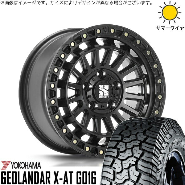 ヨコハマタイヤ ジオランダー X-AT G016 215/65R16 ＋ XTREME-J XJ08 サテンブラック 16インチ 7J +35 5H114.3P サマー・ホイール4本セット。1枚目。